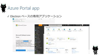 Azure Portal app
53
Electron ベースの専用アプリケーション
 