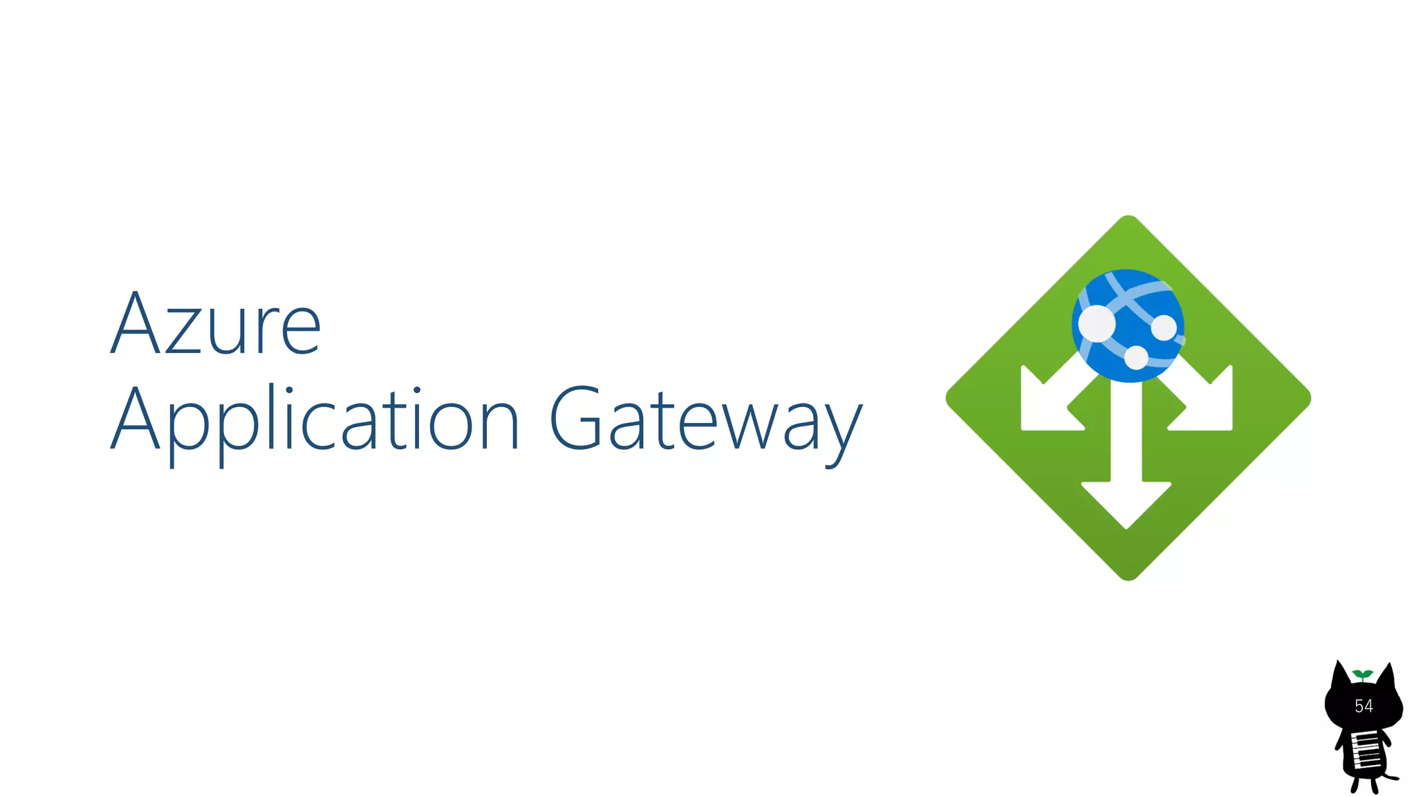 Azure
Application Gateway
54
 