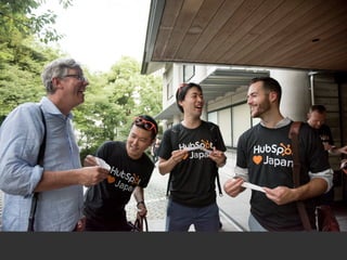 CEO Brian Halligan read his fortune with Tatsuya, Genki, and Ryan.
 