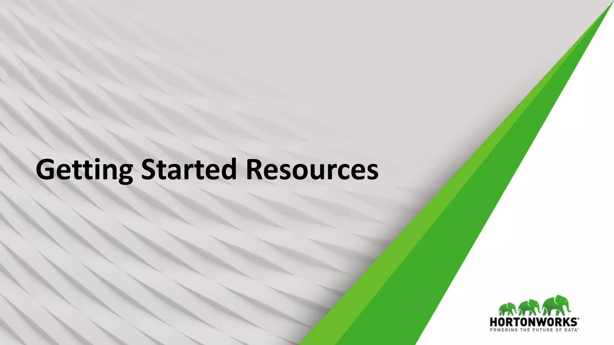 Getting Started Resources
 