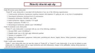 Phân độ viêm túi mật cấp
 