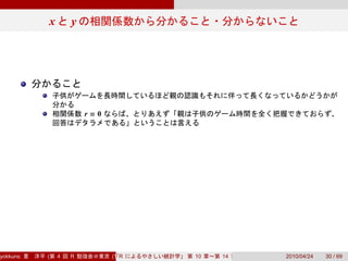 x       y




                       r=0




yokkuns:   (   4   R         (Tokyo.R#04))
                                R            10   14   2010/04/24   30 / 69
 