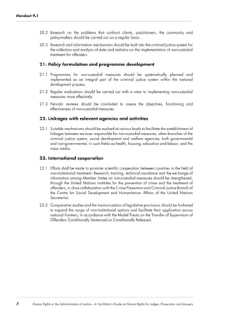 Model Un Rules.pdf The United Nations Standard Minimum Rules for Non-Custodial Measures | PDF