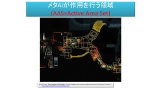 メタAIが作用を行う領域
(AAS=Active Area Set)
Michael Booth, "The AI Systems of Left 4 Dead," Artificial Intelligence and Interactive Digital Entertainment Conference at Stanford.
http://www.valvesoftware.com/publications.html
 