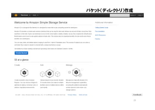 バケット（ディレクトリ）作成




                 23
 