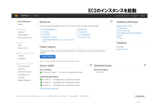 EC2のインスタンスを起動




                27
 