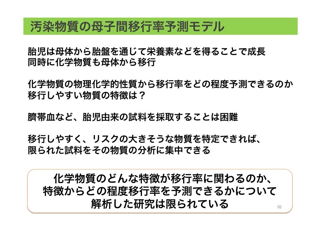 子どもたちの未来を支える機械学習: 定量的構造活性相関 (QSAR) による有機ハロゲン化合物の母子間移行率予測子どもたちの未来を支える機械学習: 定量的構造活性相関 (QSAR) による有機ハロゲン化合物の母子間移行率予測