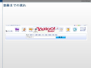 Yahoo! Web API を使うには Yahoo!のAPIを使用するには、アプリケーションIDが必要 Yahoo! デベロッパネットワークにいって、登録（無料）するだけ 簡単！ 