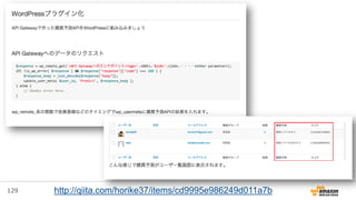 129 http://qiita.com/horike37/items/cd9995e986249d011a7b
 