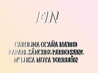 FIN CAROLINA OCAÑA MATEO RAFAEL SÁNCHEZ-PARDO SANZ Mª LUISA MOYA TORREJÓN 
