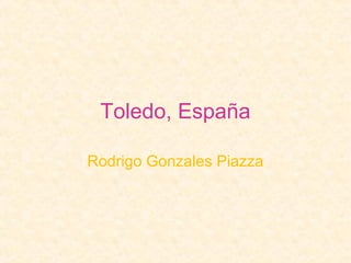 Toledo, España
Rodrigo Gonzales Piazza

 