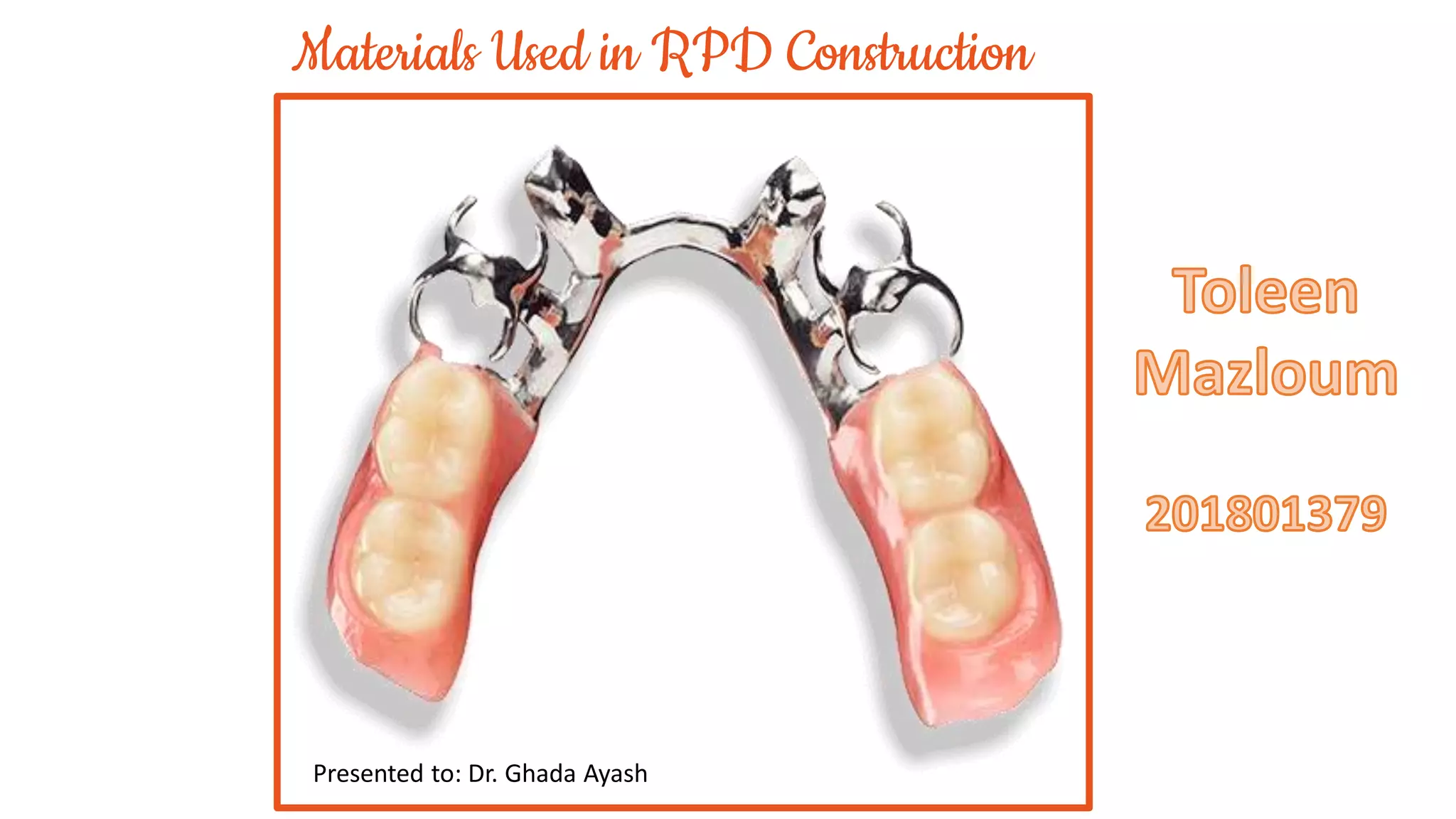 Materials used in RPD construction | PDF