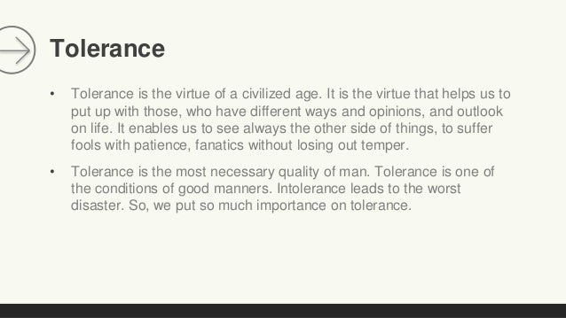 Tolerance
