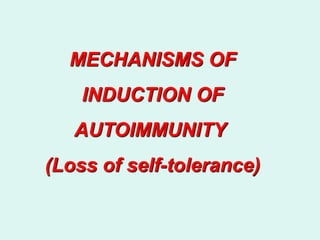 Tolerance & autoimmunity and organ specific autoimmune diseases | PPT