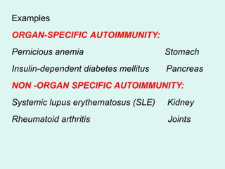 Tolerance & autoimmunity and organ specific autoimmune diseases | PPT