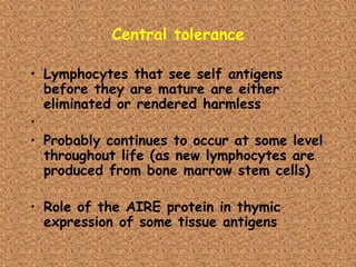 Tolerance & autoimmunity and organ specific autoimmune diseases | PPT