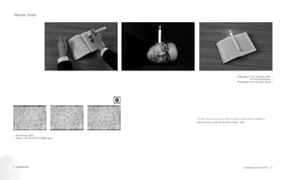 33La TolérAnce vue par les artistes32 TOLERANCE ART
« La vie c’est tout ce qui est écrit, et tout ce qu’on arrive à modifier. »
Mounir Fatmi, extrait du Manifeste Coma, 1998.
Calligraphy of Fire, Triptyque, 2015
35 x 52,5 cm chacune,
Photographie tirée sur papier baryte
The Message, 2009,
France, 5 min 26, SD, 4/3, B&W, stereo
Mounir Fatmi
 