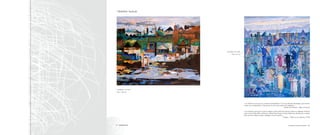 49La TolérAnce vue par les artistes48 TOLERANCE ART
« La tolérance n’est pas une position contemplative. C’est une attitude dynamique, qui consiste
à prévoir, à comprendre et à promouvoir ceux qui veulent être tolérants. »
Claude Lévi-Strauss / Race et histoire
« Les hommes qui croient vraie la religion qu’ils professent doivent désirer la tolérance d’abord,
pour avoir le droit d’être tolérés eux-mêmes dans le pays où leur religion ne domine pas ; ensuite,
pour que leur religion puisse subjuguer tous les esprits. »
Voltaire / Traité sur la tolérance (1763)
Acrylique sur toile,
80 x 180 cm
Acrylique sur toile,
100 x 81 cm
Abdellah Sadouk
 