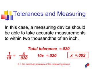 Thousands Measurement Tolerances 1 | PPT