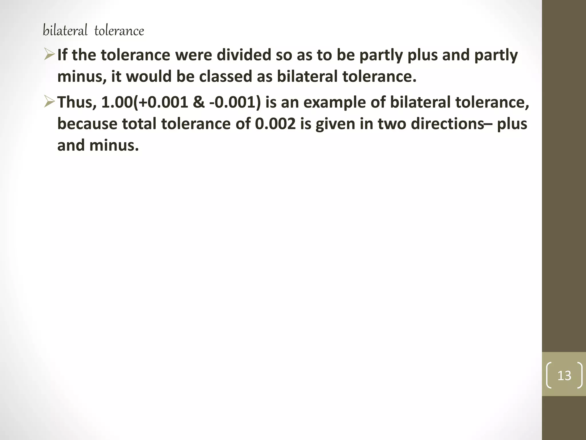 Tolerances and allowances | PPTX | Business | Business and Finance