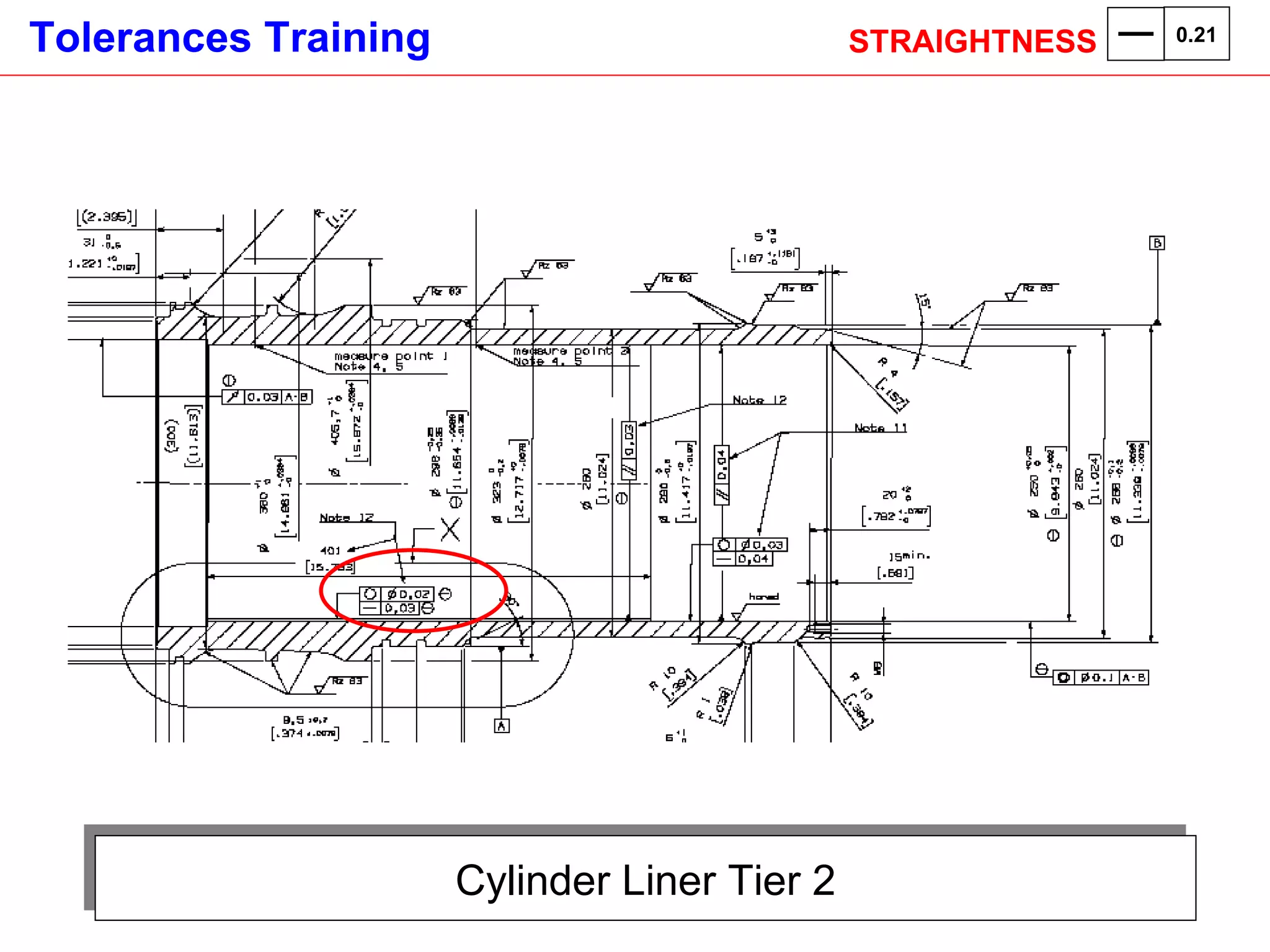 Cylinder Liner Tier 2 STRAIGHTNESS  0.21 
