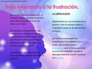 Tolerancia a la frustración | PPTX