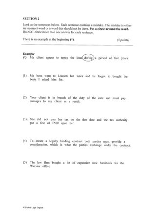 TOLES шалгалтын жишээ тест