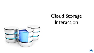 Cloud Storage
Interaction
 