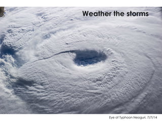 Eye of Typhoon Neoguri, 7/7/14
Weather the storms
 