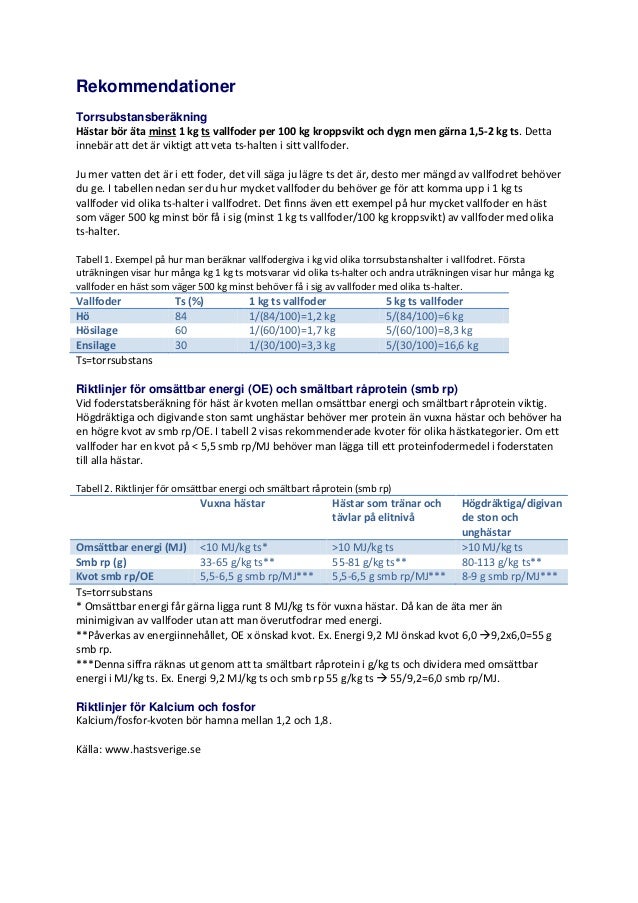 kalcium fosfor kvot häst kalcium fosfor kvot häst