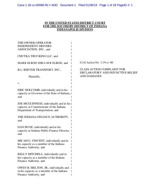 Truckers File Toll Road Suit