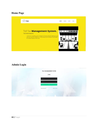 44 | P a g e
Home Page
Admin Login
 
