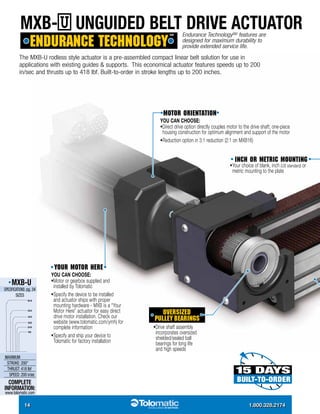 Tolomatic rod and rodless style electric actuators brochure | PDF