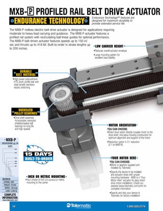 Tolomatic rod and rodless style electric actuators brochure | PDF