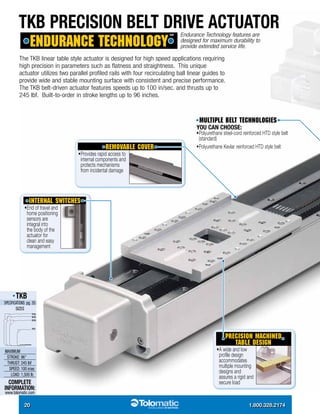 Tolomatic rod and rodless style electric actuators brochure | PDF