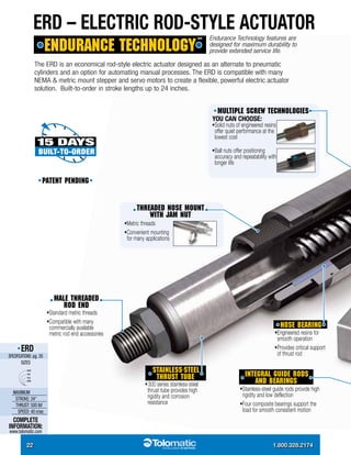 Tolomatic rod and rodless style electric actuators brochure | PDF