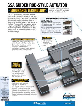 Tolomatic rod and rodless style electric actuators brochure | PDF