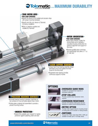 Tolomatic rod and rodless style electric actuators brochure | PDF