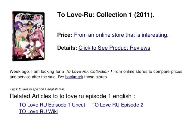 To love-ru english dub episode 1 To love-ru english dub episode 1
