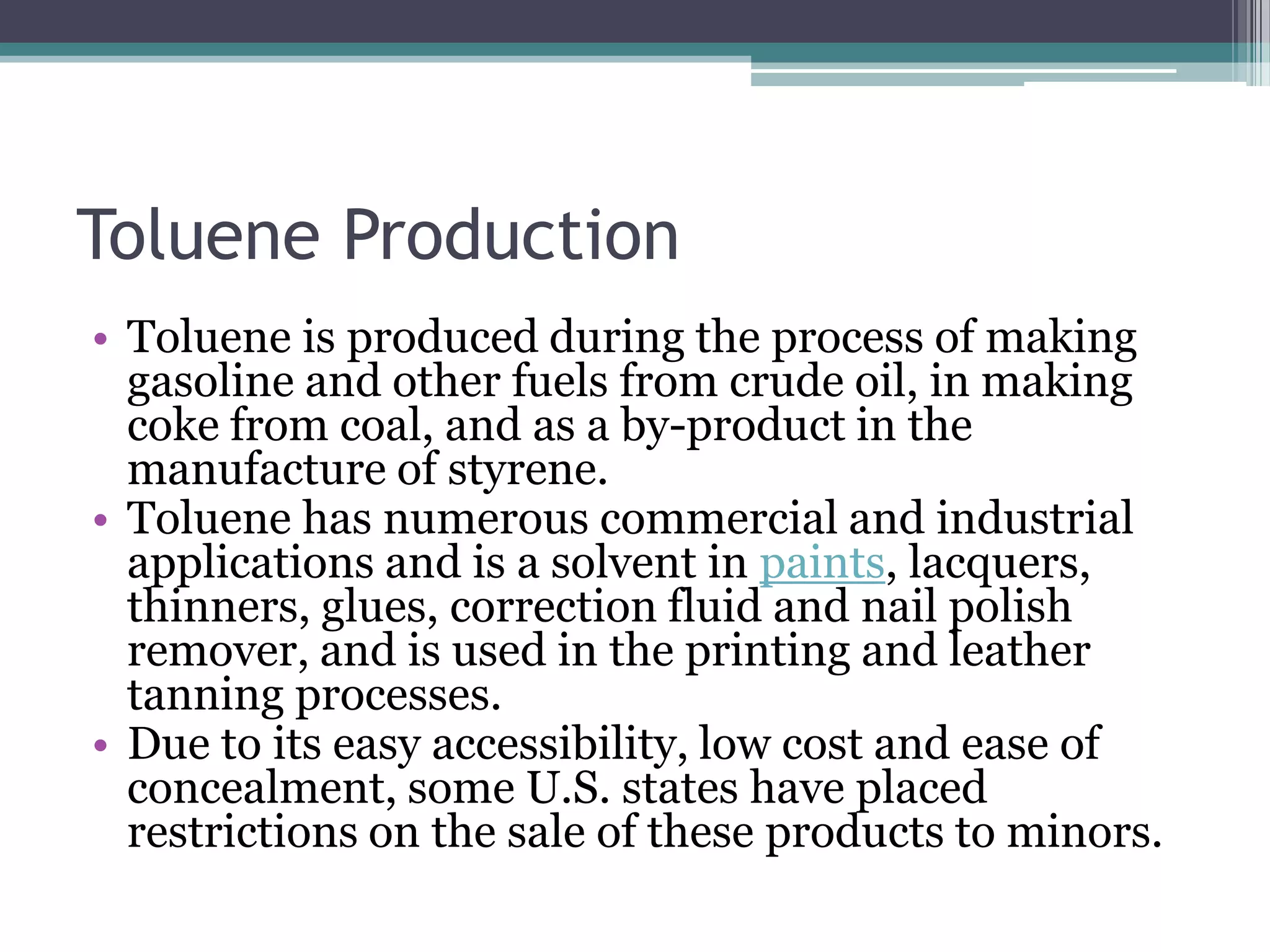 Toluene as octane booster, Fuel additive PPT