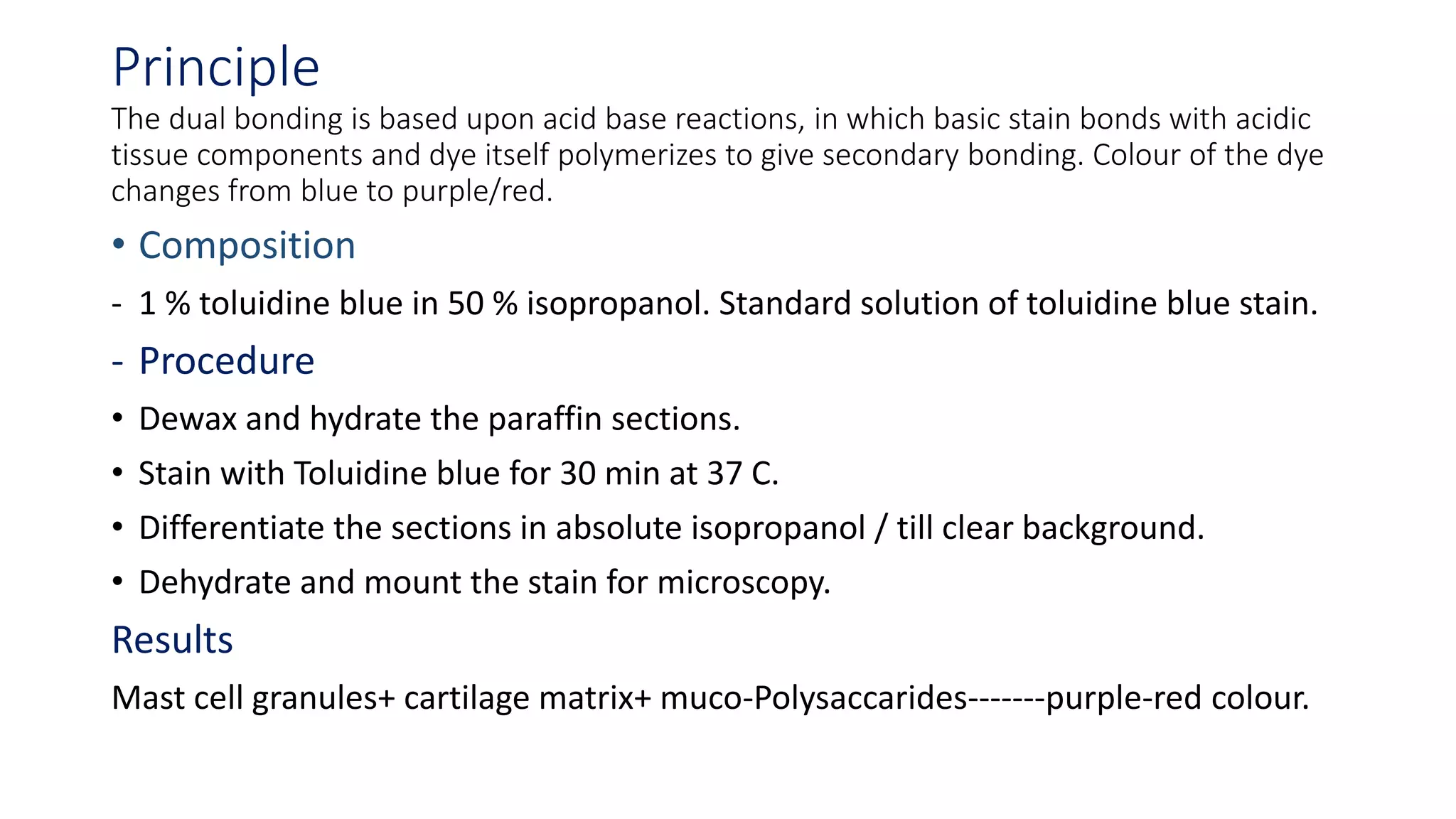 Toluidine blue staining for mast cells | PPTX