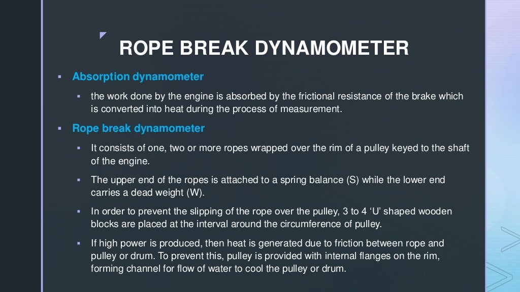 rope brake dynamometer