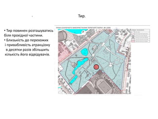 Тир.
• Тир повинен розташуватись
біля прохідної частини.
• Близькість до перехожих
і привабливість атракціону
в десятки разів збільшить
кількість його відвідувачів.
.
 