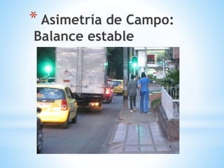 * Asimetría de Campo:
Balance estable
 