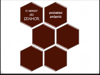 o temor
           proveito
    do
           próprio
SENHOR
 