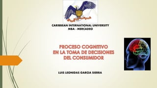 CARIBBEAN INTERNATIONAL UNIVERSITY
MBA - MERCADEO
LUIS LEONIDAS GARCIA SIERRA
 