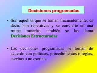 Programa Decisiones Toma de decisiones. | PPTX