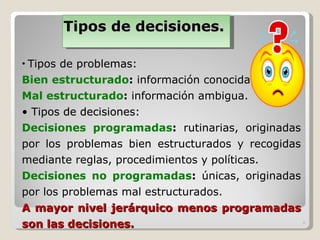 Programa Decisiones Toma de decisiones. | PPT