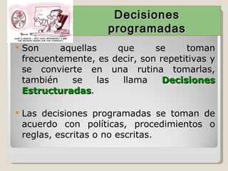 Programa Decisiones Toma de decisiones. | PPT