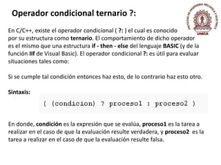 Toma de decisiones If Else | PPTX